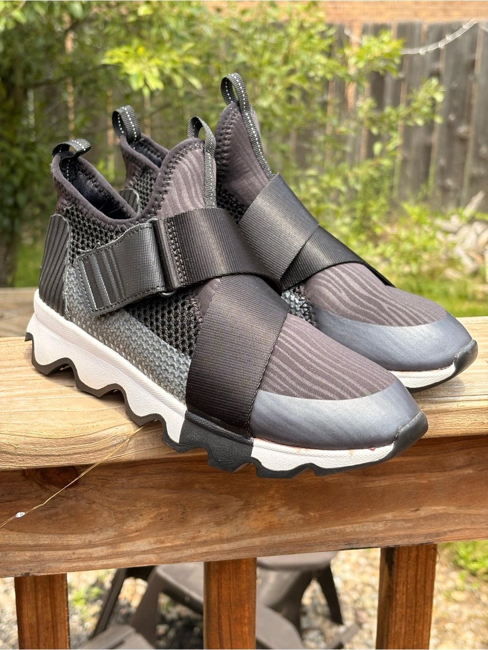Sorel Women's Black and Gray Slip-On Ankle Booties